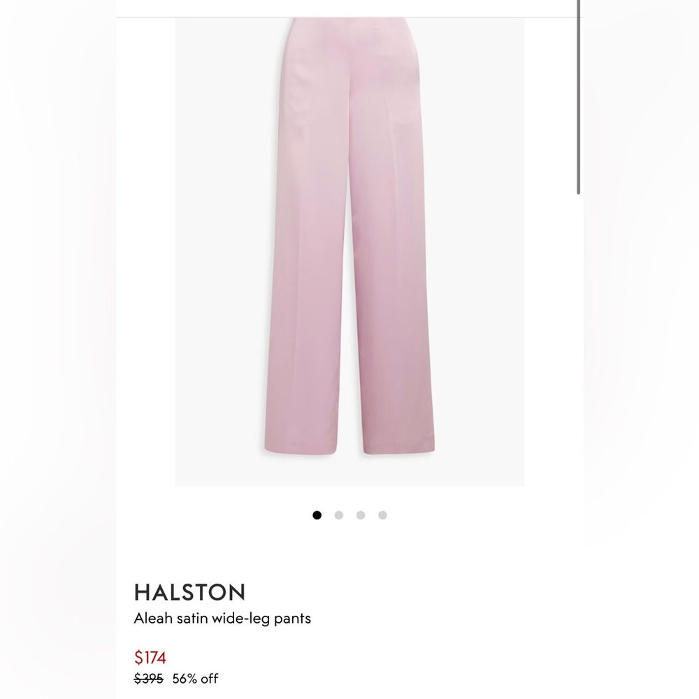 Aleah satin wide-leg pants (Blush)